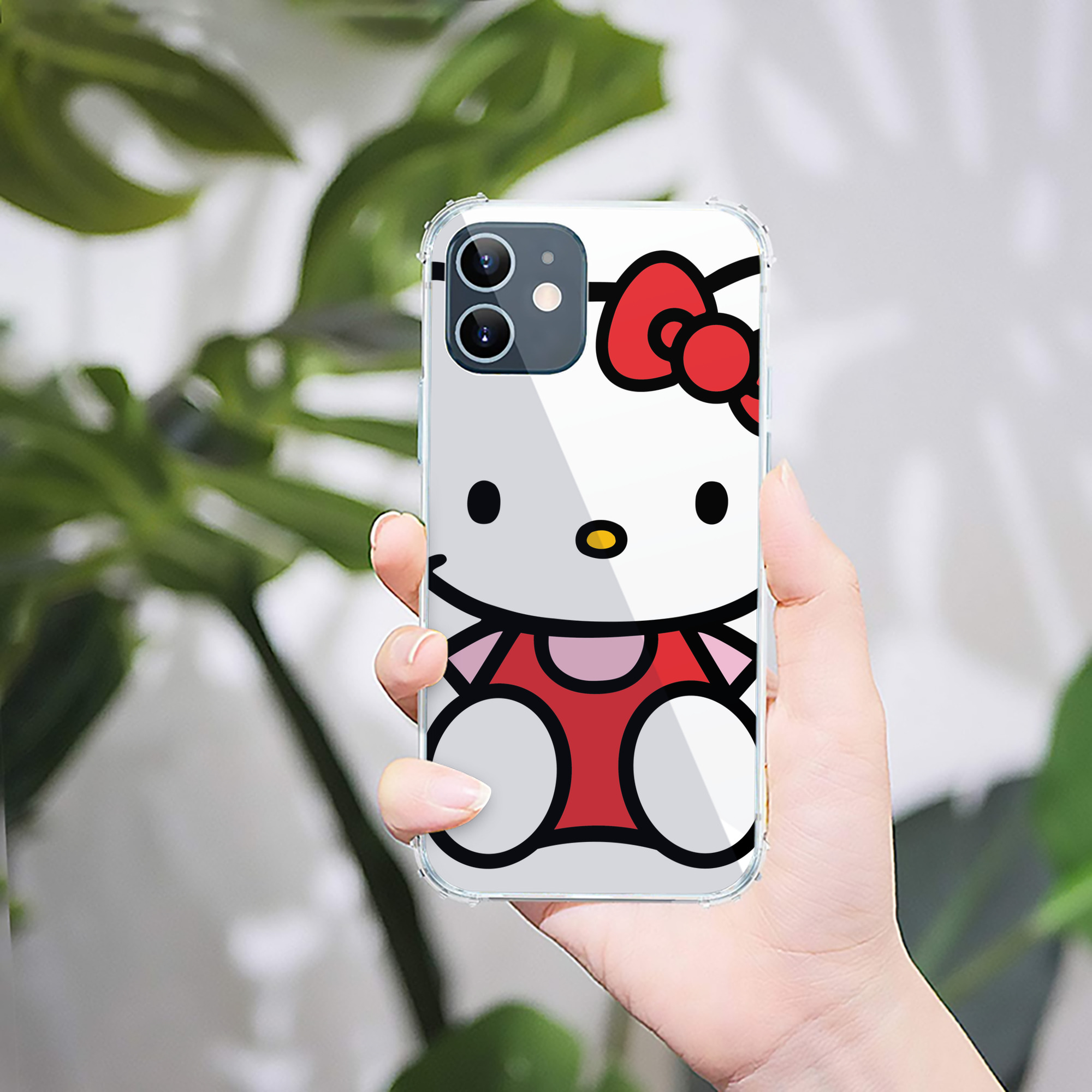 （画像用） Hello Kitty ハローキティ 【iPhone 12シリーズ対応】透明スマホケース（クリアソフトケース）